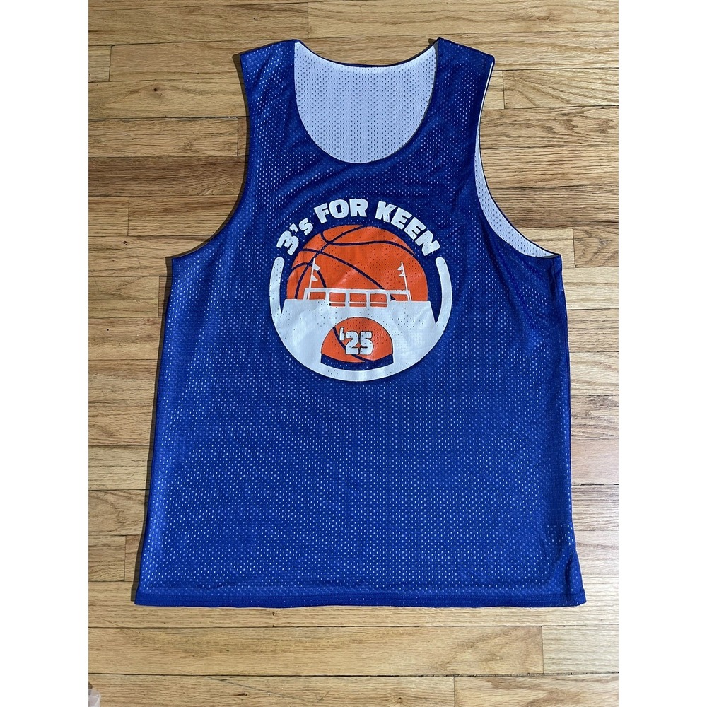 Vintage 3's for KEEN Reversible Basketball Jersey Mesh Blue White Men's Size L